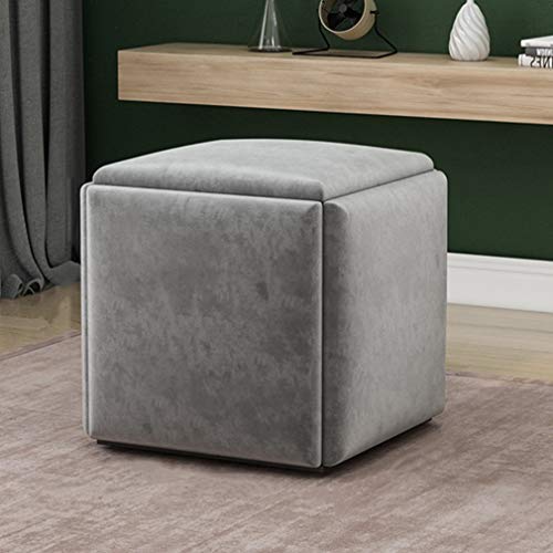 ZXF- Sofá Apilable, Silla, Taburete, Combinación, 5 En 1, Asiento Cube, Reposapiés, Reposapiés De Gamuza Transpirable, Otomanos, Accesorio para El Hogar, Creative Cube, Sofá, Colores Mezclados