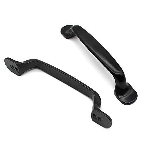 10 PCS Manija del gabinete de cocina Tiradores de cajones con forma de arco negro Tiradores de armario con tornillos