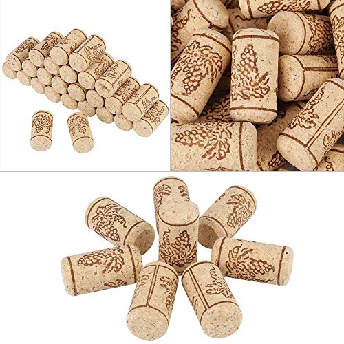 100pcs/set corchos naturales, 22 * ​​44 mm, corchos de madera rectos para botella de vino, tapones de vino a granel