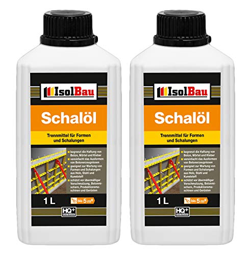 2 litros de aceite de chal profesional, antiaglomerante de hormigón, encofrado, antiaglomerante para formas y encofrado, para madera, metal, revestimientos de matrices y protección de mezclas