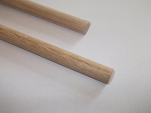 2 piezas de 18 mm de diámetro 150 mm de longitud de madera de roble Dowel Handrail Rail Escoba Palo Manualidades Modelo Making