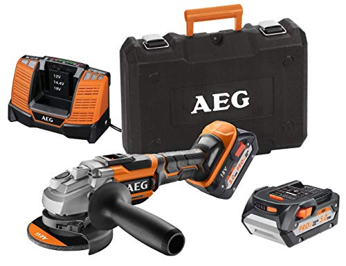 Aeg Bews18-115blli-502c - Amoladora angular con batería (18 V, 2 x 5,0 Ah)