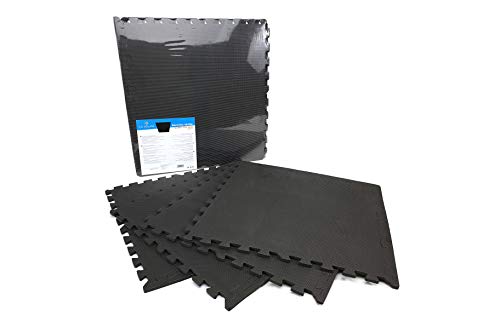 Alfombrillas De Espuma - 4 Pcs - Puzzle Suelo - Goma eva - 60x60cm (Negro)