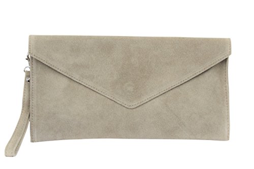 AMBRA Moda - Bolso de hombros de mujeres ( 32 x 2 x 17 cm), beige oscuro