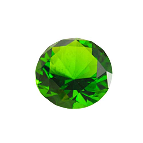 Amosfun cristal facetado joya diamante pisapapeles cristal brillante gema centros de mesa decoración para boda (verde)