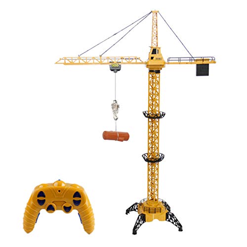 Appoo G 128M RC Tower Crane 6 Canales Niños Grúa de construcción Juguetes con luz y Control Torre Grúa de construcción de Juguete Niños Control Remoto Maquinaria de construcción Juguete Grúa Here