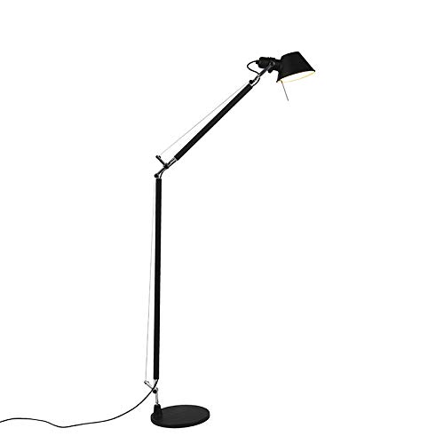 Artemide Diseño Lámpara de pie ARTEMIDE Tolomeo Lettura negra Aluminio Otros Adecuado para LED Max. 1 x Watt