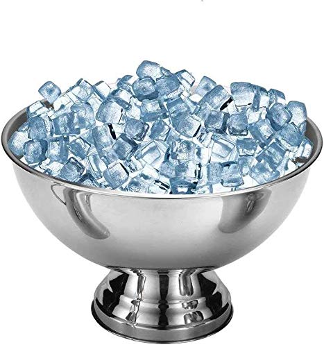 ASZS Enfriadores de Vino Cubo de Hielo, Hielo Botella de Acero Inoxidable Tazón KTV del Cubo de Hielo Recipiente Multifuncional Heladera for vinos Ideal for barbacoas Partes 9.18 (Color : Silver)