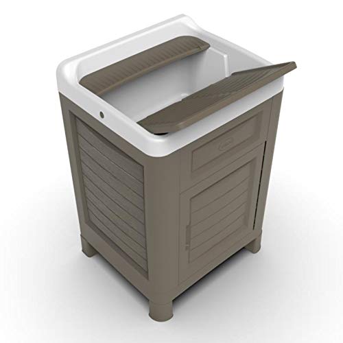 Bama Artu' - Mueble Lavabo de Resina 60 x 51 x 89 cm, Color Pardo, 60 x 51 x 89 cm