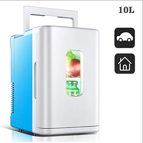 BEIAKE Refrigerador del Coche Automoble 10L Mini Refrigerador Refrigeradores Congelador Caja De Refrigeración Frigobar Alimento De La Fruta Almacenamiento Frigorífico Compresor,Azul