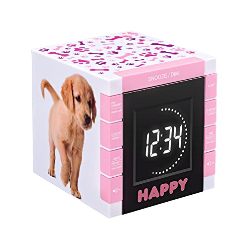 BigBen RR70PDOGS2 - Reloj despertador con proyector, diseño perritos