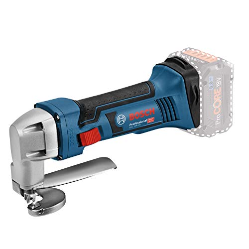 Bosch Professional GSC 18V-16 Cizalla de metal, 3400 cpm, corte en acero 1,6 mm, sin batería, en caja, 18 V