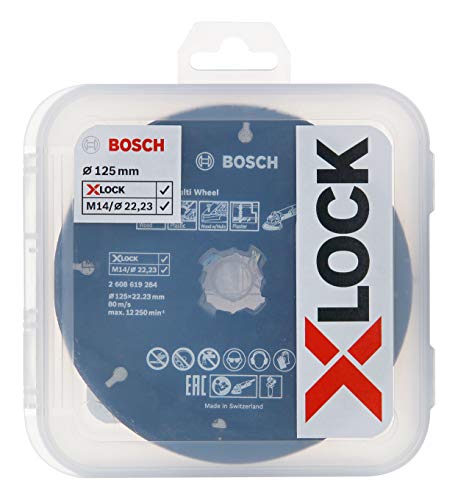 Bosch Professional Set con 5 discos de lija y discos de corte X-LOCK, acero inoxidable, metal, Ø 125 mm, accesorios de amoladora
