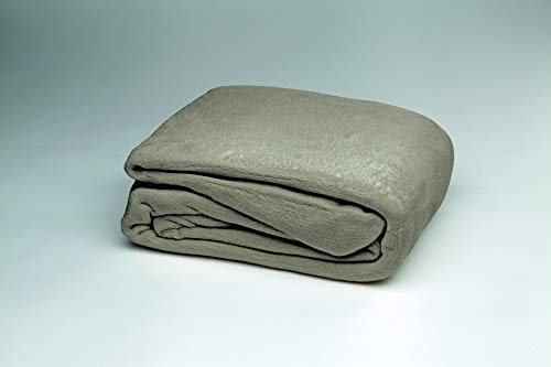 Burrito Blanco Sábana Bajera 90 Ajustable Tejido Coralina, Suave y Ligero/Sábana Bajera Coralina Ajustable de para Cama de 90x190 hasta 90x200cm, Color Piedra