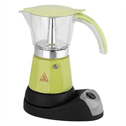 cafetera para hacer Espresso Olla para eléctrica Moka Cafetera para Estufa cafetera Demitasse Espresso para Espresso italiano Cappuccino o Latte de 6 tazas(Verde)