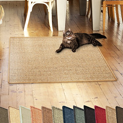 casa pura Alfombra para Gatos Alfombra para arañar Gatos Hecha de sisal Resistente | 100% Fibra Natural antialérgica | Corcho - 60x80cm