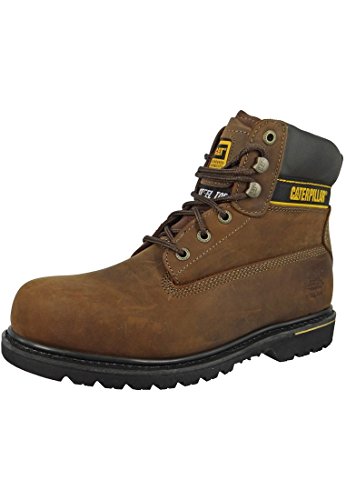 CAT Footwear - Botas de seguridad para hombres Holton SB - Marrón oscuro, Piel, 44