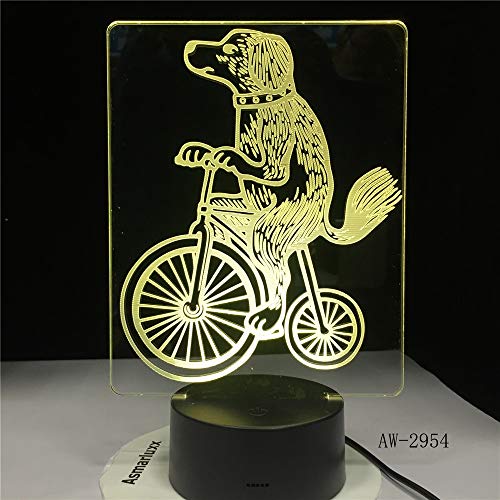 Circo Perro Ciclismo Acrobático Rendimiento Color Multicolor Luces nocturnas Juguetes Mesa Toque Luces de cumpleaños Regalos