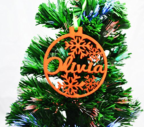 Decoración de árbol de Navidad de madera personalizada