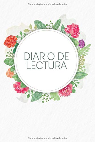 Diario de Lectura: Book Journal a completar | para todos los amantes de los gusanos de libros y de la literatura | Motivo: Flores de acuarela