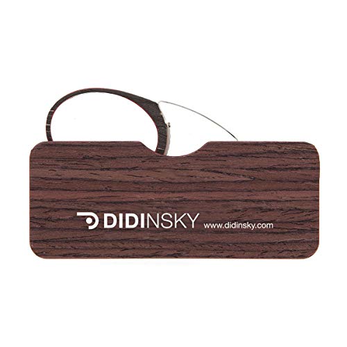 DIDINSKY Gafas de lectura sin patillas graduadas para hombre y mujer transparentes. Gafas de presbicia para hombre y mujer retro o vintage para vista cansada. 3 acabados y 5 graduaciones – ORSAY WOOD