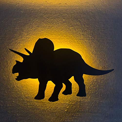 Dinosaurio Jurásico Lámpara Silueta Luz de Proyección LED Control de Voz Luz de la Pared de la Decoración Del Hogar Iluminación Cálida (Color : Style4)