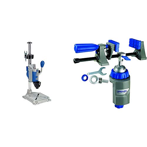 Dremel Workstation 220 - Centro de trabajo y soporte para taladro o soporte para multiherramienta + 2500 Multi-Vise Complemento para Multiherramientas 3 en 1