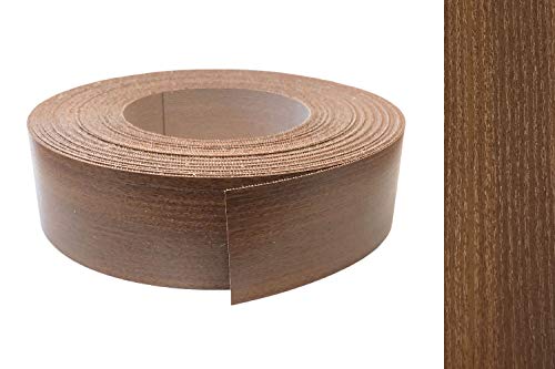 EisenRon - Cinta de melamina para rebordes con adhesivo termofusible 45 mm, 5 m, color madera nogal
