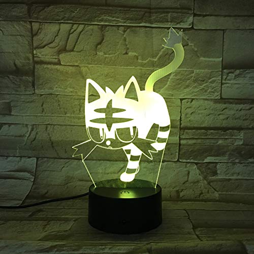 Estatua de Buda 3D luz de Noche USB luz de sueño 3AA batería lámpara de Mesa decoración de Dormitorio Regalos para niños