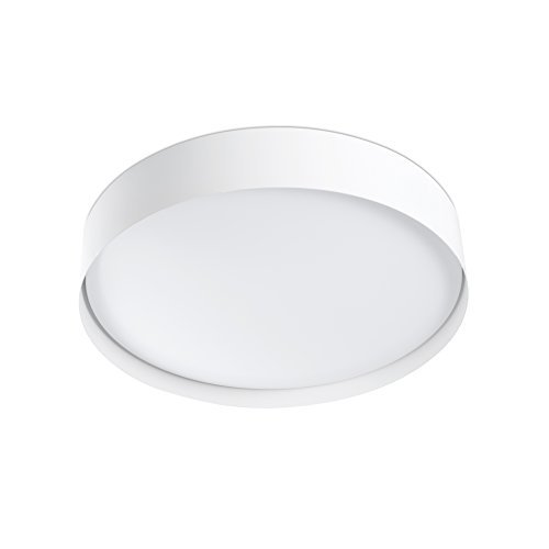 Faro Barcelona 64188 - VUK Plafón (bombilla incluida) LED, 40W, cuerpo metalico blanco y difusor de pc opal, color blanco