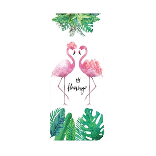 FAVOMOTO Flamingo Door Decal Sticker Puerta Pareja Refrigerador Wallpaper Wall Decal Vinyl Stickers Vitrina de Vidrio Mural Decals for for Interior Outdoor Decoration