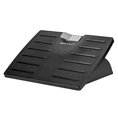 Fellowes - Office Suites - Reposapiés ergonómico ajustable en altura con Protección anti-bacterias Microban - Soporte para apoyo de pies inclinable para oficina y hogar