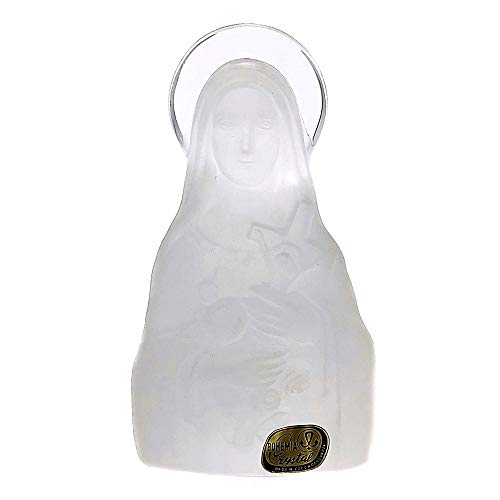 Figura Virgen cristal Bohemia matizado [AB9209]