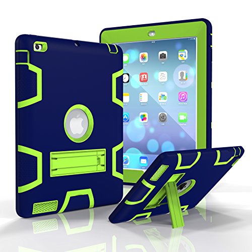 Funda para iPad 2/3/4, Fizze de Tres Capas de policarbonato y Silicona de Alto Impacto, híbrida, a Prueba de caídas, protección de Cuerpo Completo con función Atril para iPad 2/3/4 generación