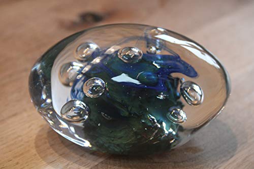 Glaseve, bola de ensueño en forma de huevo, pisapapeles, huevo decorativo de cristal, 10,5 x 6,5 x 5,5 cm