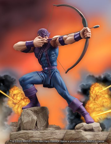 HAWKEYE estatua cold-cast porcelan appr 35cm serie limitada de 1000 Hard Hero