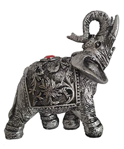 Homerry Fengshui - Figuritas de elefante con tronco elevado para decoración del hogar