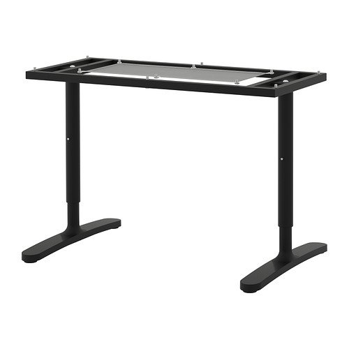 IKEA BEKANT - bastidor inferior sobremesa, negro - 120 x 80 cm