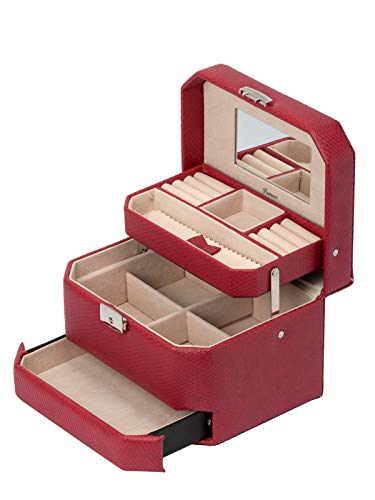 IsmatDecor Caja Joyero Rojo Oscuro S-502E-6RB