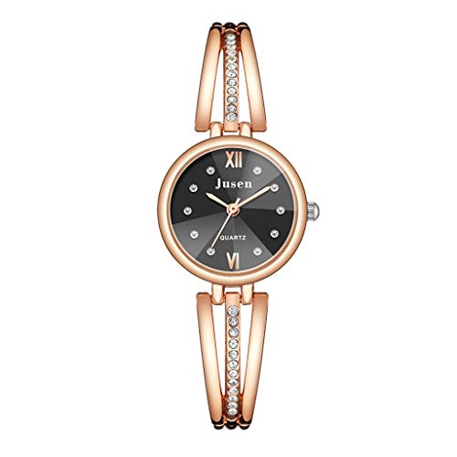 Janly - Reloj de pulsera para mujer, diseño de cuarzo, con incrustaciones de aleación, Infantil Hombre Mujer Bebé-Niñas Bebé-Niños Unisex adulto infantil, B, L