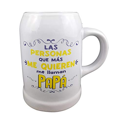 Jarra Ceramica Frase Las Personas Que MAS ME Quieren ME Llaman Papa Regalo Dia del Padre.Regalo Papa