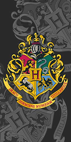 Jerry Fabrics Harry Potter Hogwarts Escudo Toalla de Playa Toalla Ducha Baño 70 X 140CM