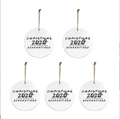 JIACHIHH Colgante Redondo De Madera Adornos NavideñOs Adecuados para La DecoracióN del áRbol GenealóGico,5PCS