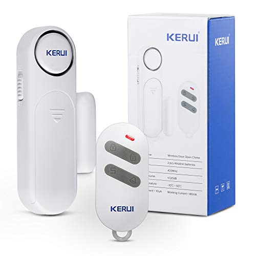 KERUI D121 Sensor de Alarma de Puerta y Ventana, Alarma Antirrobo con Control Remoto, Alarma Avisador Puerta Tienda 120dB-Adecuado para Hogar Habitación del Bebé Garaje Oficina