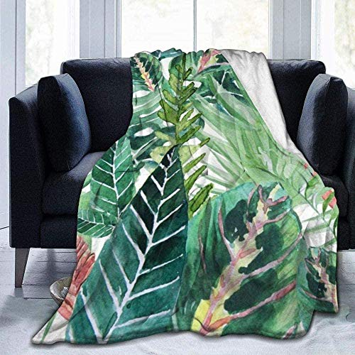 kglkb Manta De Franela para Sofa,Edredón De Franela De 150 × 130 Cm Manta De Peluche Reversible para Sofá Cama Havana Jungle