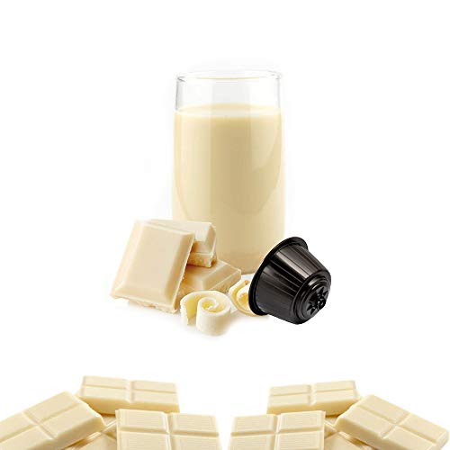 KICKKICK® 32 Cápsulas de Chocolate Blanco soluble compatible con Nescafe Dolce Gusto