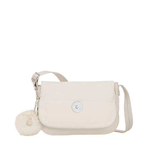 Kipling EARTHBEAT S, Bolso Cruzado para Mujer, Blanco (Dazz White), 26x17x7 cm