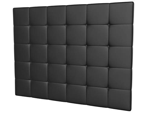 LA WEB DEL COLCHON - Cabecero tapizado Celio para Cama de 150 (160 x 120 cms) Negro