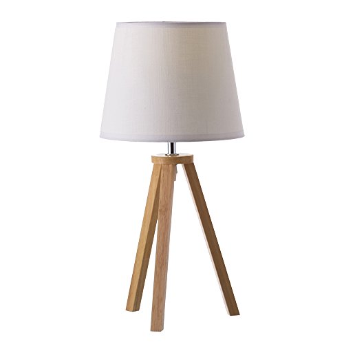 Lámpara de sobremesa nórdica blanca de madera para decoración Vitta - Lola Derek