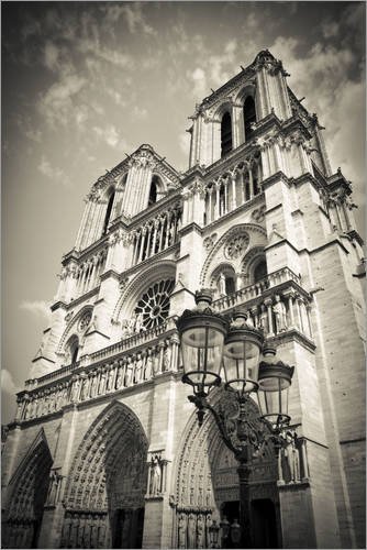 Lienzo 60 x 90 cm: Notre Dame Cathedral, Paris, France. de age fotostock / Mauritius Images - cuadro terminado, cuadro sobre bastidor, lámina terminada sobre lienzo auténtico, impresión en lienzo